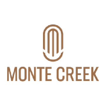 The image is an icon related to MONTE CREEK. It is a logo or symbol likely associated with MONTE CREEK WINERY based on the additional context provided. The design may include specific fonts and design elements.