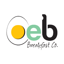The image is a logo for "OEB Breakfast Co." The design features the text "OEB Breakfast Co." within a circular graphic. The style appears to be related to graphic design and typography.