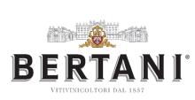 The image is a logo for a winery named Bertani, with the additional text "Vitivinicoltori dal 1857" which means winemakers since 1857. The design includes a crown element.