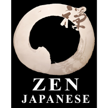The image is a logo for a Japanese restaurant called ZEN. The design features the text "ZEN" in a stylish font, representing the restaurant's name. The overall look suggests a modern and sleek aesthetic.