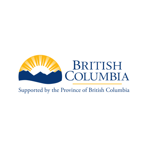 The image contains the logo and company name of the British Columbia government. The text displayed includes "BRITISH COLUMBIA" and mentions support from the Province of British Columbia. Tags associated with the image include text, graphics, font, graphic design, logo, and design.