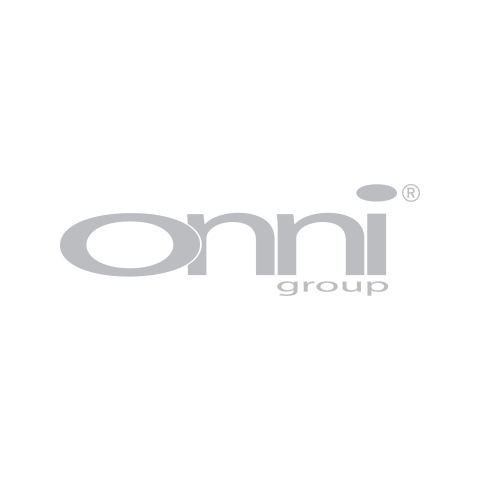 Logo of Onni Group in light grey color.